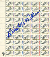 HERSHEL WILLIAMS SIGNED USPS #1315 MARINE CORPS RESERVE STAMP SHEET BECKETT BAS picture