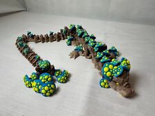Articulating Mushroom Dragon 3D Printed Large 18.5 Inch Fidget Cappuccino Color picture