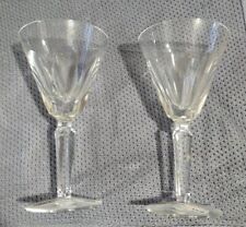 Pair Waterford Crystal Sheila Pattern Wine Glasses 6.5
