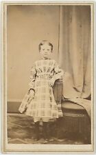 Young Girl Plaid Dress Scranton, Pennsylvania 1860s CDV Carte de Visite X764 picture