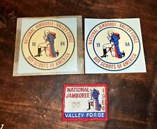 2 Vtg NJ JAMBOREE National Boy Scout Vally Forge 1964 Official Decal & Patch picture