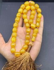 Antique Old Wonderfull Old Islamic Sandalos Amber Rosary Tasbhi From Afghanistan picture