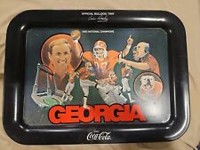 Vintage 1981 Georgia Bulldogs 1980 National Champions Coca-Cola Tray  picture