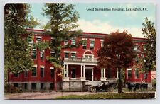 c1914~Lexington Kentucky KY~Good Samaritan Hospital~Car~Carriage~Vtg Postcard picture