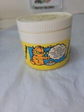 1984 Garfield Thermos Snack Jar Insulated Container 6.25 Sticker On Bottom Gk picture