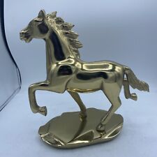 Vintage Gold standing Stallion On Gold Base—Measures 11”X10” picture