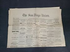 1876 The San Diego Union Newspaper San Diego California picture
