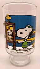 Vintage Snoopy & Woodstock Large Glass We Superstars Stay In Shape picture