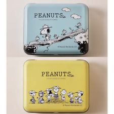 Peanuts Cafe Tin Can Case with Tablets TA-CD-002 TA-LM-002 Set of 2 Japan picture