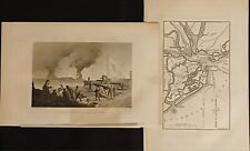 1865 Civil War Print And Accompanying Map Feat. The Attack On Fort Sumter picture