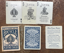 Vintage c1950 Bicycle 808 Playing Cards New Fan back 52/52 + 2 jokers + box picture