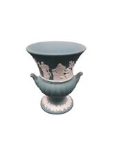 Wedgwood Teal Green Jasperware Vase Grecian Urn~ VTG 1970 picture