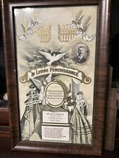 Antique Victorian Mourning Funeral Card Memento Framed Anton Bernice’s picture