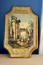 Vintage Italian Florentia Gilt Wood Plaque Hand Made In Italy Decorative Craft picture