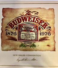 Big Plastic Serving Tray Budweiser 1976 Sales Convention Celebrating 100 Yrs picture
