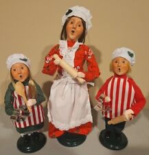Byers Choice 2011 Holiday Mom, Boy & Girl Baking Cookies 3pc Lot  picture