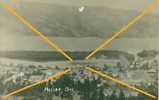 1911 early wide view of town Mosier Oregon Wasco County Columbia RIver farmland picture