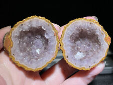 A Pair Rough Agate / Achat Nodule Chinese Fighting Blood Agate Xuanhua 74G Y77 picture
