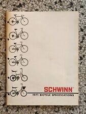 Vintage 1971 Schwinn Bicycle Specifications Catalog Guide Stingray Krate picture