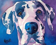 Great Dane Art Print From Painting | Harlequin Gifts, Poster, Wall Art, 8x10 picture