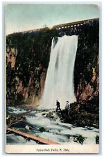 1914 View Of Spearfish Falls South Dakota SD, Waterfalls Posted Antique Postcard picture