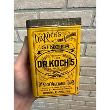 Antique Early 1900s Dr. Koch's Ginger Half Pound Kitchen Spice Tin Winona Minn V picture
