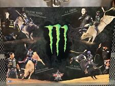 RARE PBR Pro Bull Riders  MONSTER ENERGY ~ New Old Stock Poster Advertising Sign picture