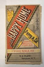 Victorian Trade Card Brochure Happy Home Stove Range Perry & Co BA Clapp B73 picture