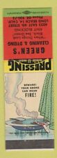 Matchbook Cover - Green's Cleaning Dyeing Long Beach CA picture