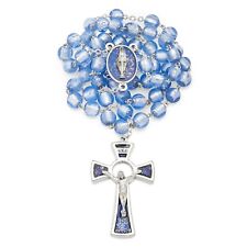 Miraculous Virgin Murano Glass Rosary Beads Catholic Necklace Blessed by Pope picture