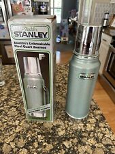 Vintage Green Aladdin Stanley Steel Thermos Green 1 Quart A944 DH With Box picture