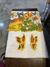 Rare MCM Homco 1970s Wall Home Decor Butterflies Mushrooms Frogs W/Butterflies picture