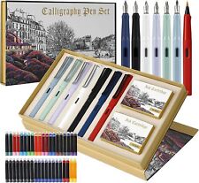 Calligraphy Pen Set, 7 Calligraphy Fountain Pens with Different Nibs and 40 picture