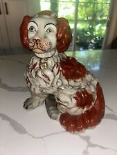 Antique Victorian King Charles Spaniel  Mantle Dog Large 9.5” x 8.5” 3.5 Lbs picture