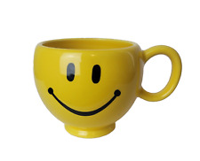 Large Smiley Happy Face Coffee Mug Soup Bowl Teleflora Yellow 20 oz. picture