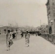 Dairen Dalian Old China RPPC Photo Postcard   Veiw Of Pier Chinese Men Walking picture