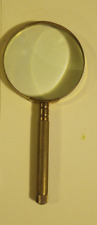 Brass Magnifying glass with set of 3 screwdrivers in handle picture