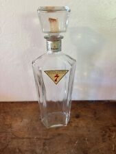Vintage Seagrams 7 Seven Crown Glass Bottle Decanter Glass 4/5 Quart (EMPTY) picture