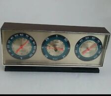 VTG Springfield Instrument Co Desktop Thermometer Barometer Humidity Gauge Works picture