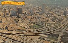 Houston TX Texas Downtown 1960s Skyline Spaghetti Bowl Freeway Vtg Postcard Q5 picture