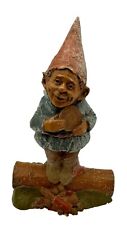 Vintage Tom Clark Cairn Studios 1984 Garden Gnome Figurine Meenie Log 6.5” READ picture