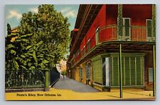 Pirate's Alley New Orleans Louisiana Vintage Unposted Linen Postcard picture