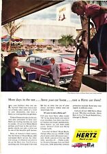 1955 Hertz Rent-A-Car Dunes Miami Beach Florida Print Ad Vintage picture