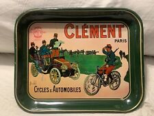 Vtg. Clement Cycles & Automobiles By Louis Bumbled Tray picture