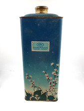 California Perfume Co. Vintage 1 LB Talc Litho Powder Tin picture
