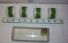 VTG Hallmark  Plastic Napkin Rings Christmas Holly Holiday Theme in Original Box picture