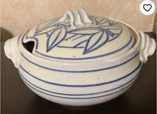 Large Vintage Handmade 12 inch mexican pottery bowl, native, chic soup bowl picture