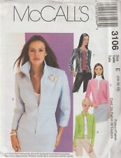 McCall's Sewing Pattern 3106 Misses Lined Jackets, 14-18, FF picture