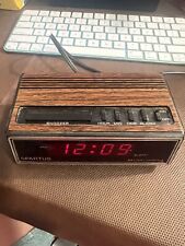 Vintage Wood Grain Spartus Digital Alarm Clock with Battery Reserve - Model 1108 picture