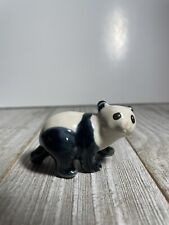 Vintage Ceramic Miniature Panda Bear Figurine Hand Painted picture